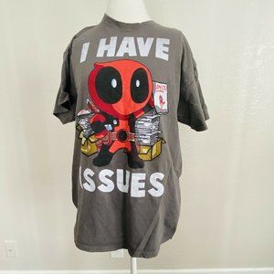 Marvel Red Deadpool Funko Pop T-Shirt Size XL Gray